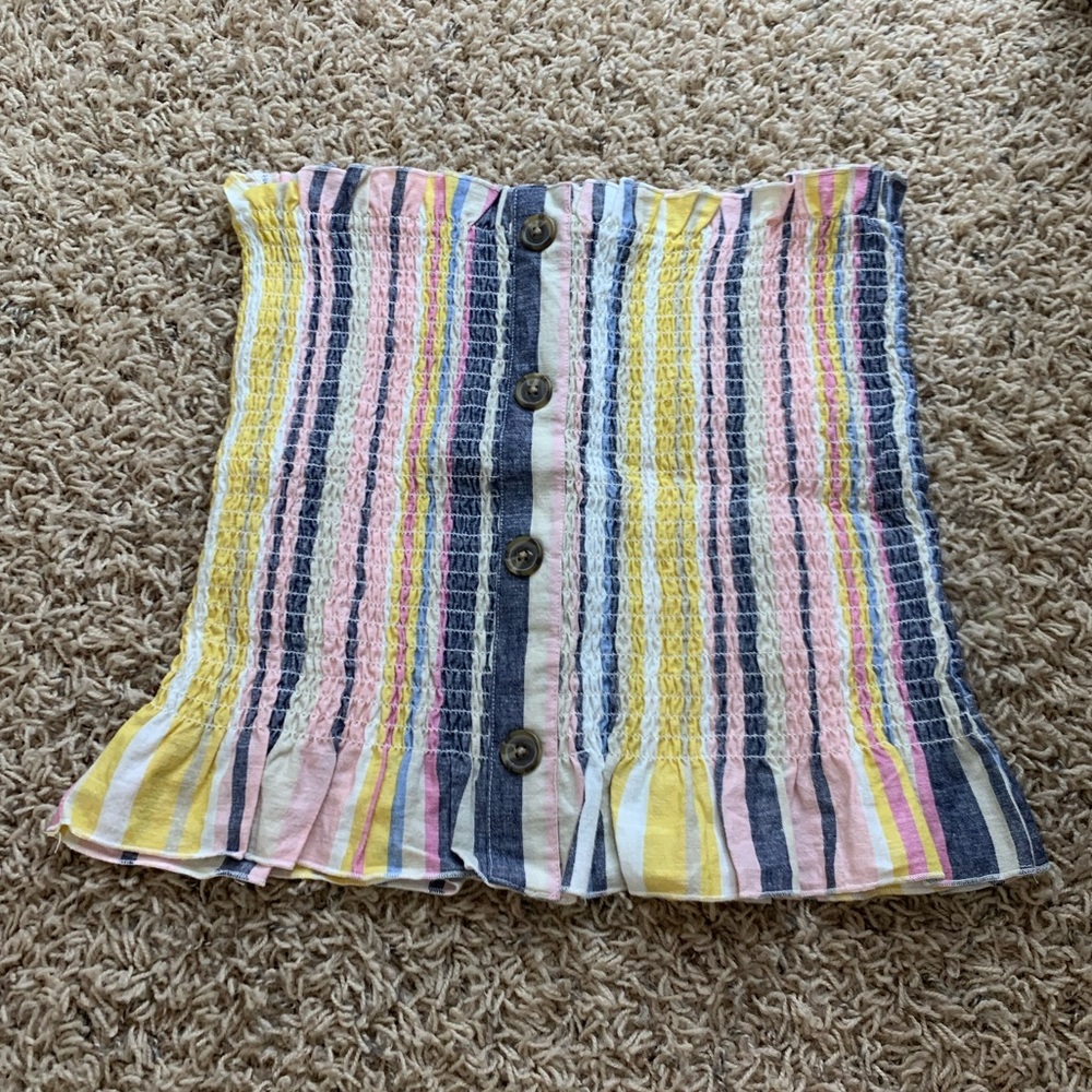 strapless crop top